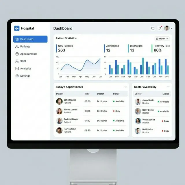 Hospital Management Website screenshot 1