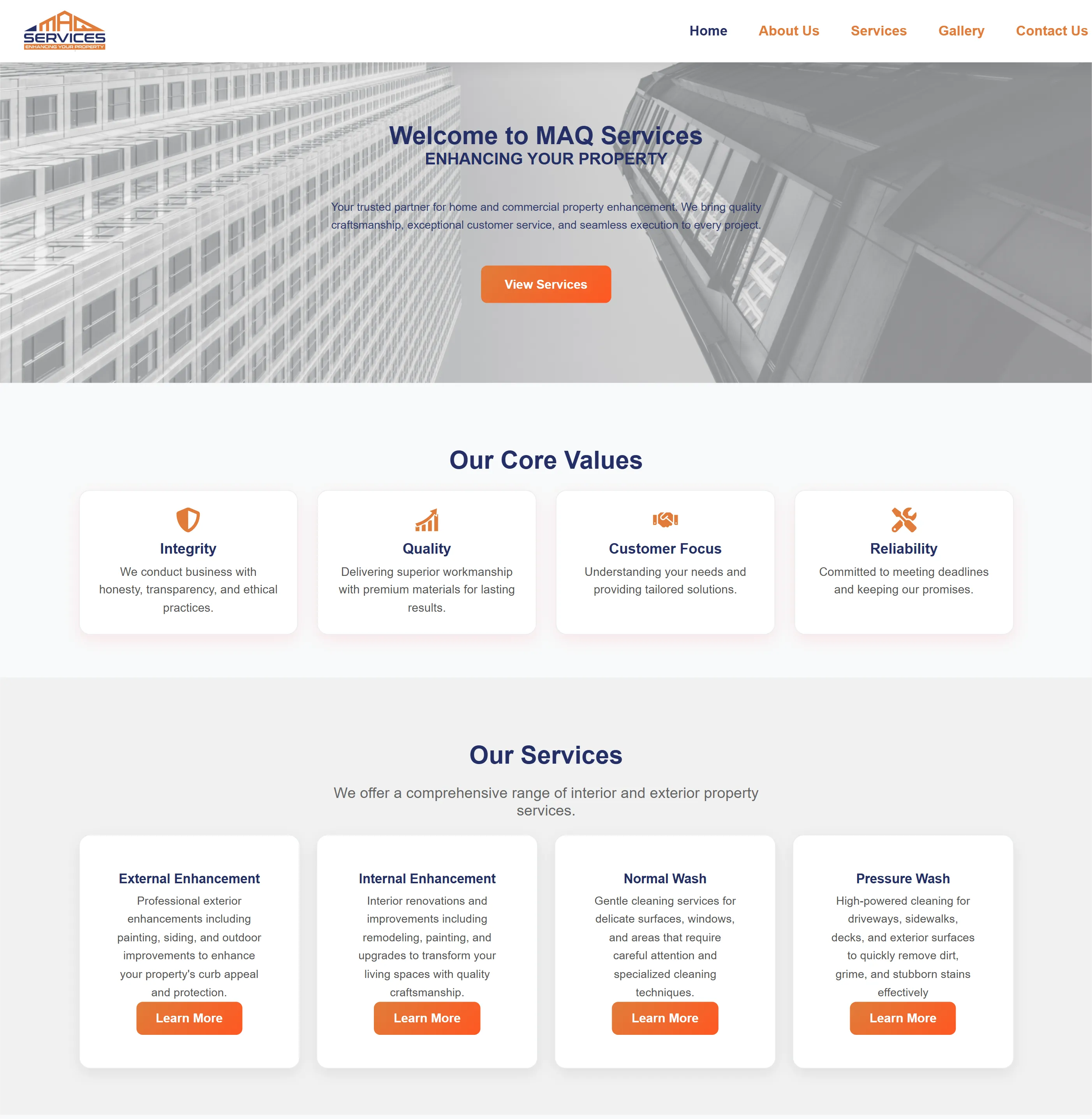 MAQ Services USA Website screenshot 1